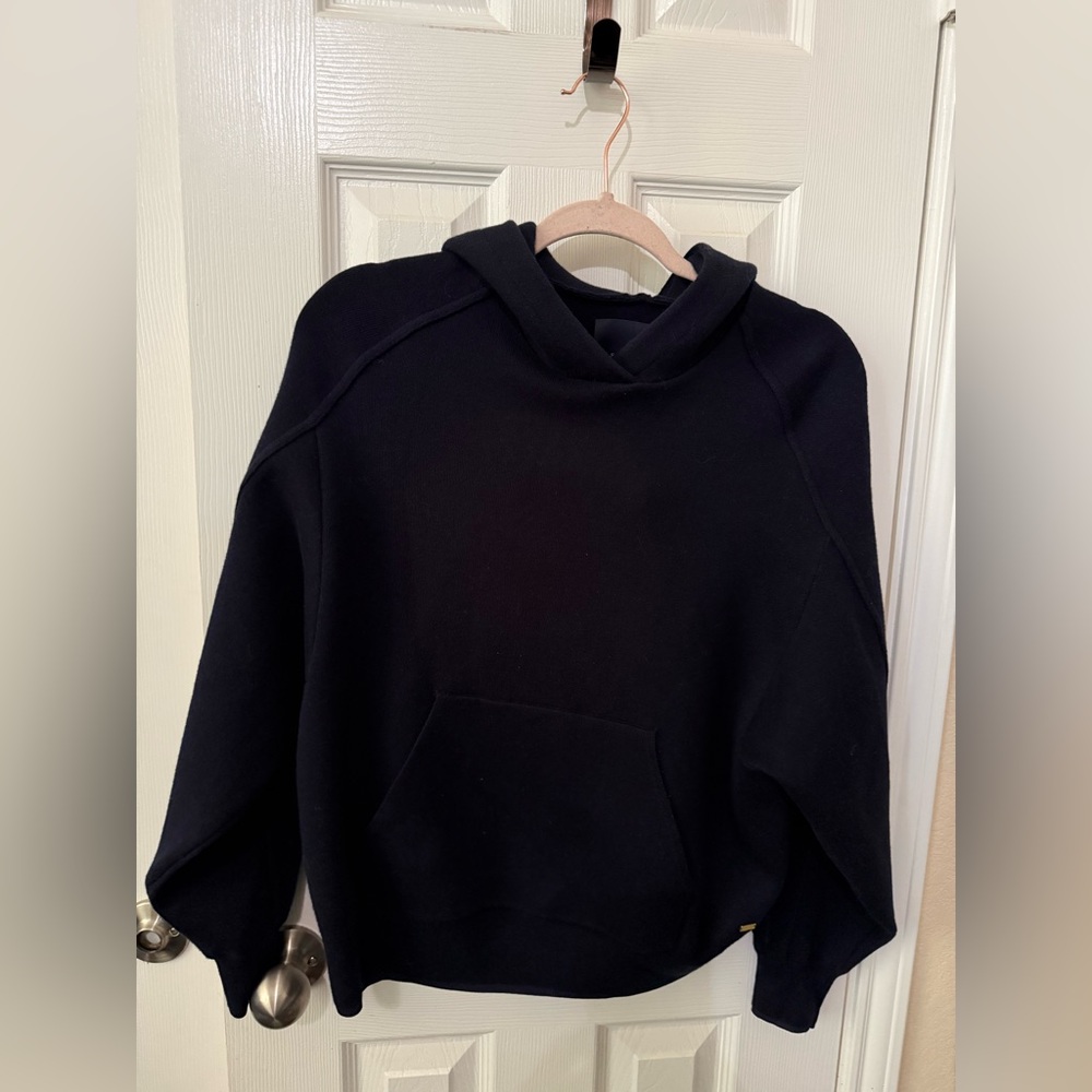 Scotch & Soda Textured LambsWool Hoodie Men's Sz S Blue Amsterdam First Class